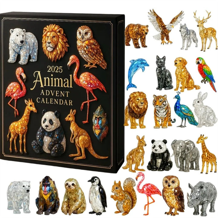 🦁Calendrier de l'Avent Animaux 2025 – 24 Jours de Figurines Sauvages Collectibles