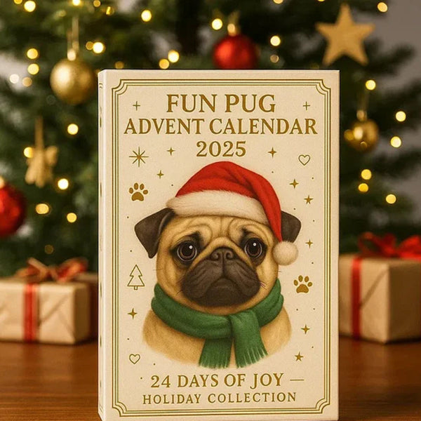 🐾🎄 Calendrier de l'Avent Pug Amusant 2025