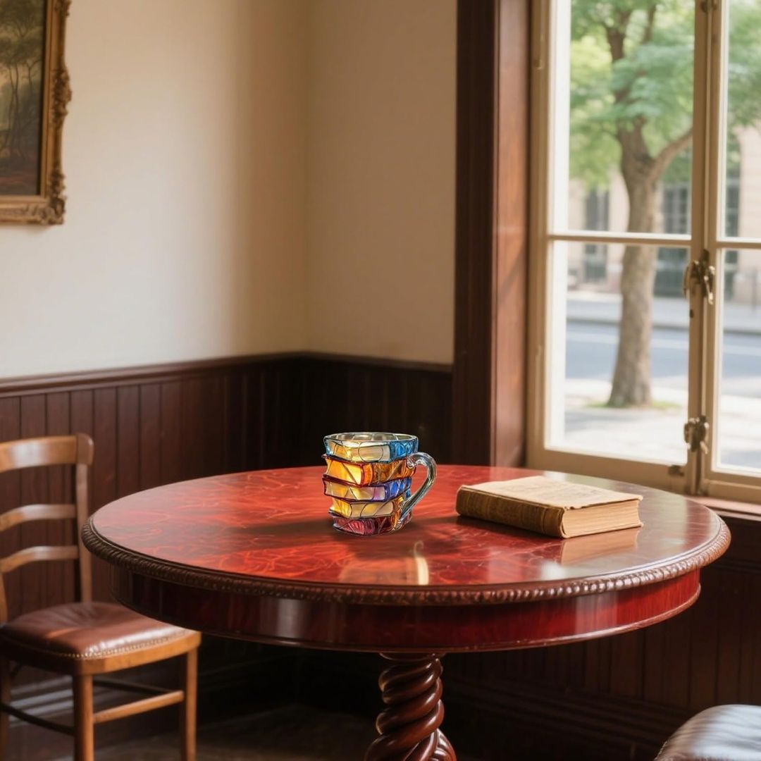 Tasse 3D Lecture Bonheur faite à la main - Originale