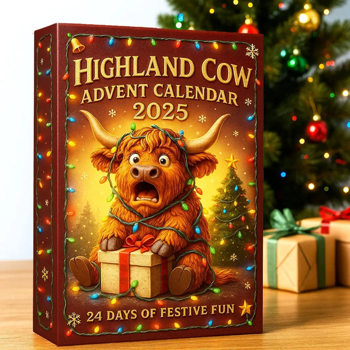 🐮 Calendrier de l'Avent Hooglander 2025 🎄✨ – Poupée 3D faite à la main avec Hooglander (24 pièces)
