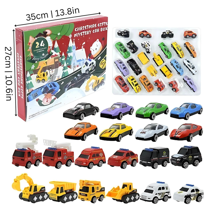 Calendrier de l'Avent en alliage voiture jouet