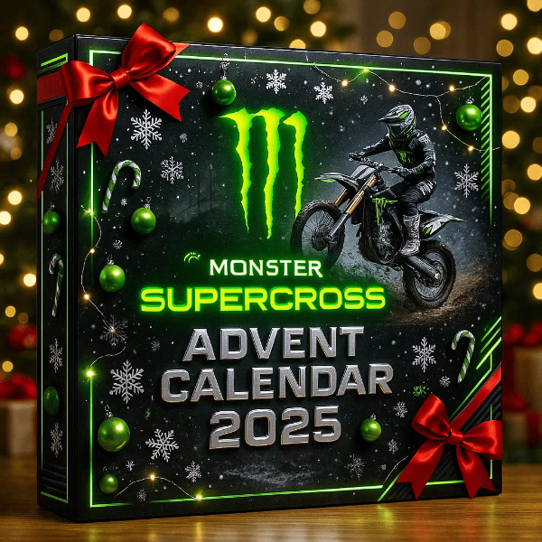 🔥 Édition Limitée – Seulement 100 ensembles disponibles ! 🏍️ Calendrier de l'Avent Monster Energy Supercross 2025