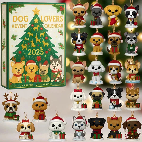 🌲 Cadeau de Noël – Calendrier de l'Avent Chiens Drôles 2025
