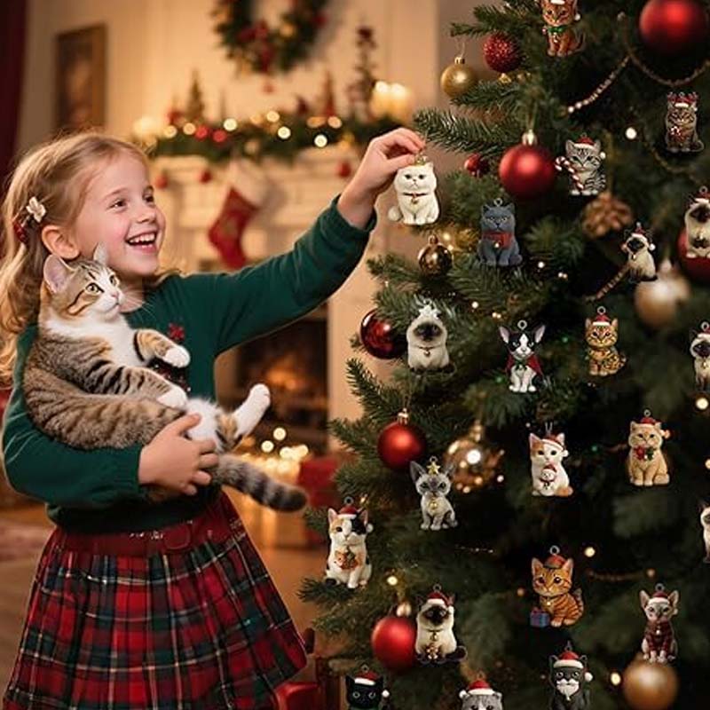 Calendrier de l'Avent festif avec 24 joyeux chats